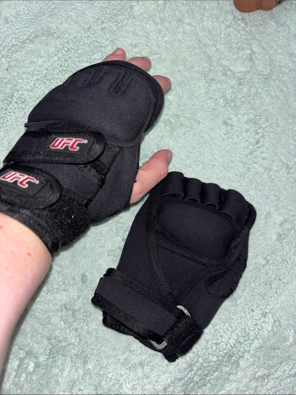 UFC Black Open-Finger MMA Training Gloves